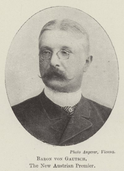 Baron von Gautsch, de nieuwe Oostenrijkse premier door English Photographer