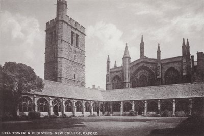 Klokkentoren en Kloosters, New College, Oxford door English Photographer