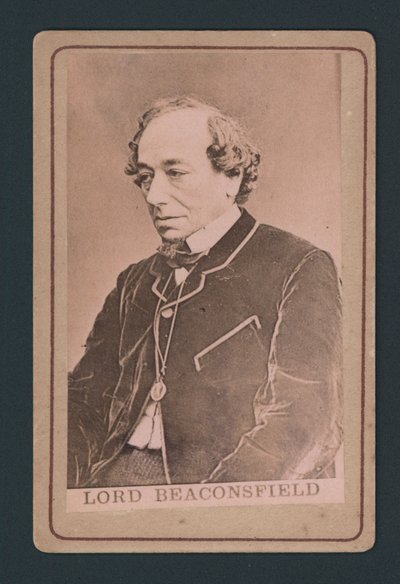 Benjamin Disraeli, visitekaartje door English Photographer