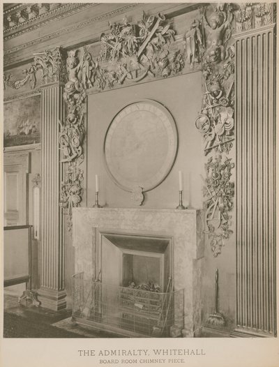 Schouw in de bestuurskamer van The Admiralty door English Photographer