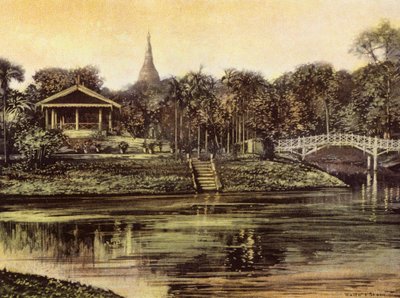 Birma / Myanmar: De pagode vanuit de Cantonment Gardens door English Photographer