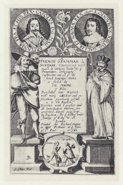 C Maupas, Een Franse grammatica, R Mynne 1634 door English Photographer