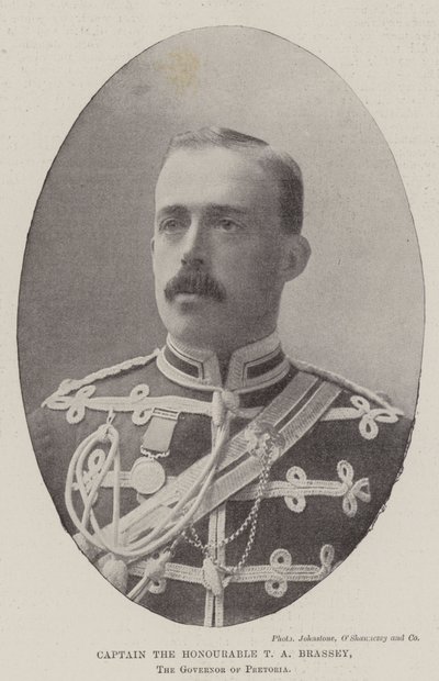 Kapitein de eerwaarde T A Brassey, de gouverneur van Pretoria door English Photographer