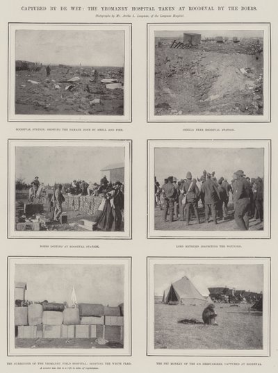 Gevangen door De Wet, het Yeomanry-ziekenhuis ingenomen bij Roodeval door de Boeren door English Photographer