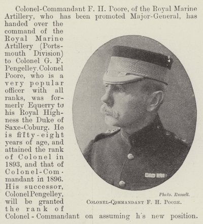 Kolonel-commandant F H Poore door English Photographer