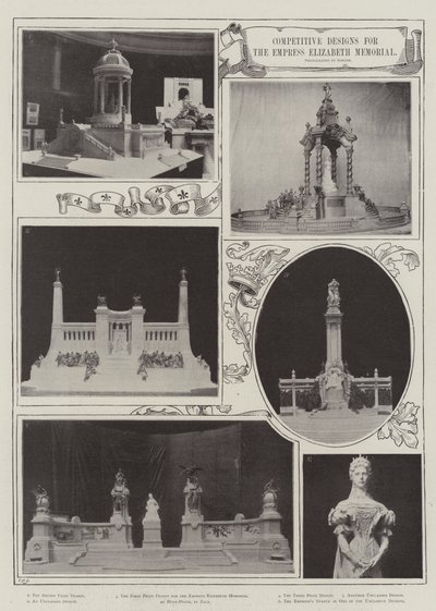 Competitieve ontwerpen voor het Empress Elizabeth Memorial door English Photographer