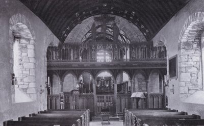 Cornwall: Het scherm, St Crantock kerk door English Photographer