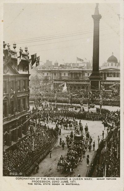 Kroning van hun majesteiten Koning George en Koningin Mary door English Photographer
