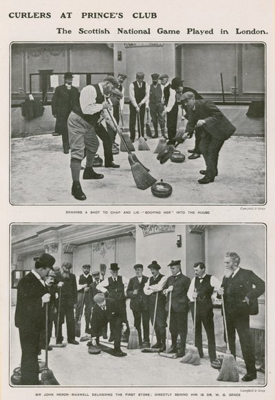 Curlers bij Princes Club, het Schotse nationale spel in Londen door English Photographer