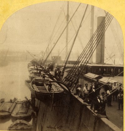 Dek van de Great Eastern, 1850-60 door English Photographer