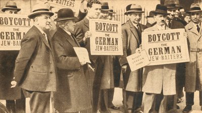 Demonstratie in Hyde Park in Londen tegen Hitlers Jodenvervolging in Duitsland door English Photographer