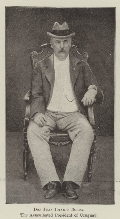 Don Juan Idiarte Borda, de vermoorde president van Uruguay door English Photographer