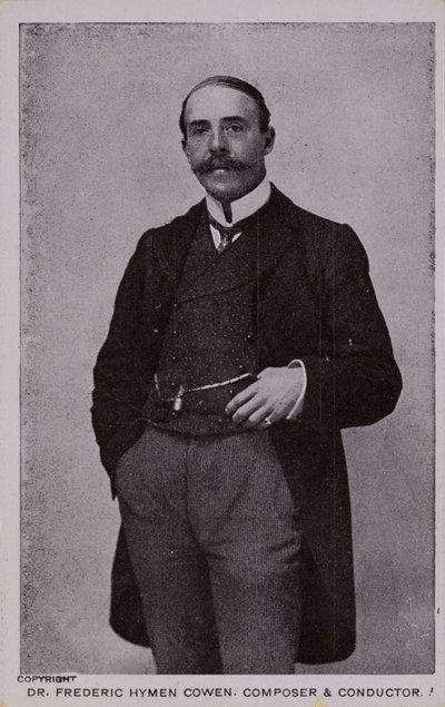 Dr. Frederic Hymen Cowen, componist, pianist en dirigent (1852-1935) door English Photographer