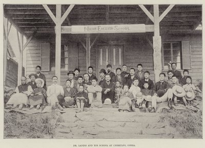 Dr. Landis en zijn school in Chemulpo, Korea door English Photographer