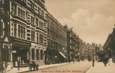 Earls Court Road en The Mansions, Londen door English Photographer