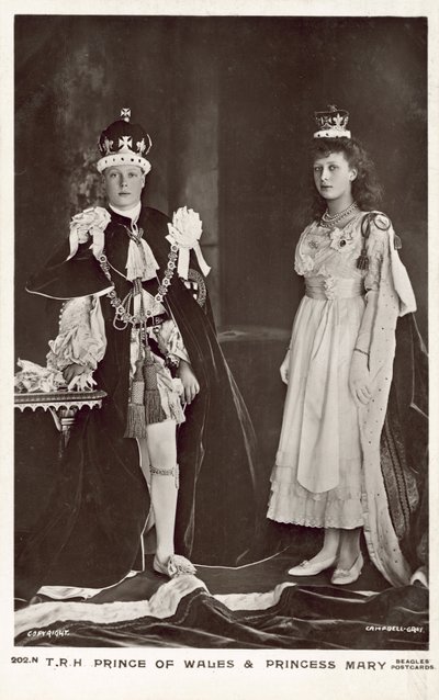 Edward, Prins van Wales en Mary, Prinses Royal door English Photographer