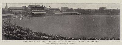 Engeland tegen Australië op de Oval, algemeen overzicht van het terrein door English Photographer