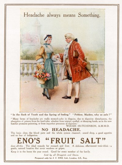 Enos Fruit Salt. Advertentie door English Photographer