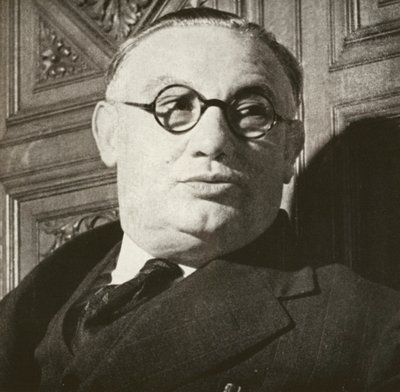 Ernest Bevin, portret, ca. 1940 door English Photographer