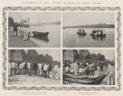 Een Boot Improviseren, Methode toegepast door Duitse Cavalerie door English Photographer