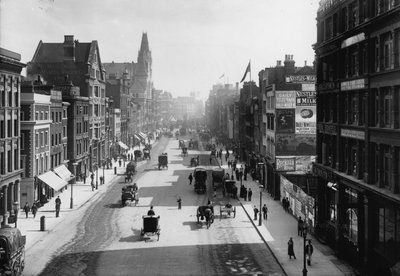Farringdon Street, Londen, vanaf Holborn Viaduct door English Photographer