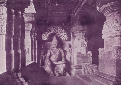 Beeld van Indra, Ellora Grotten door English Photographer