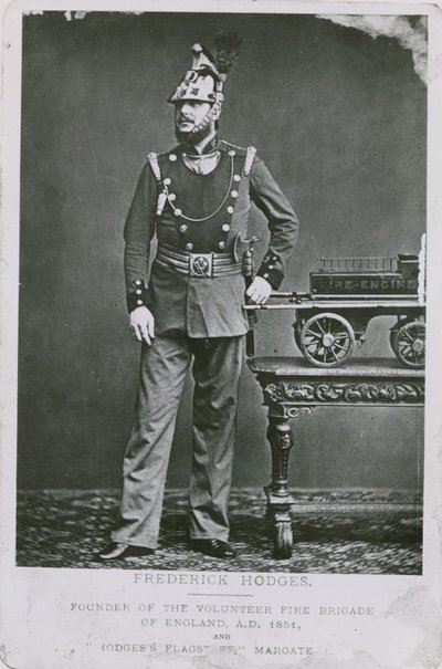 Frederick Hodges, oprichter van de Vrijwillige Brandweer van Engeland door English Photographer