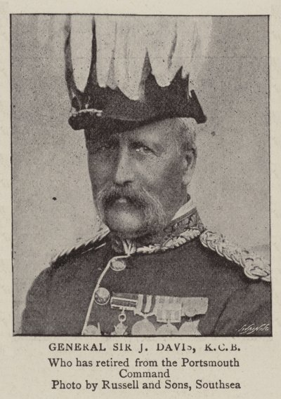 Generaal Sir J Davis, KCB door English Photographer