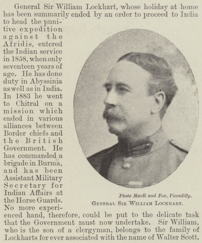 Generaal Sir William Lockhart door English Photographer