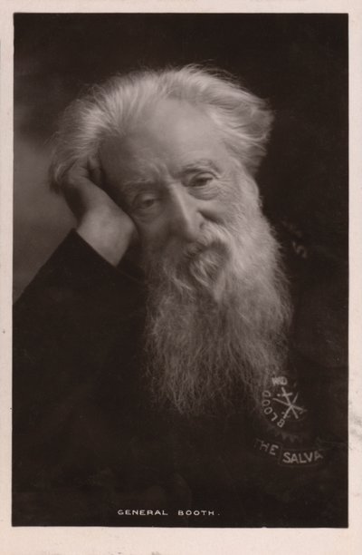 Generaal William Booth, oprichter van het Leger des Heils (zwart-wit foto) door English Photographer