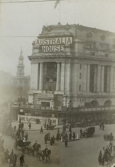 Algemeen uitzicht op Australia House door English Photographer