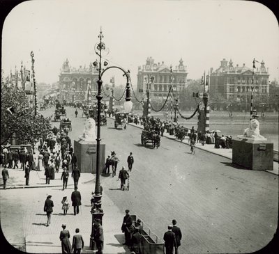 Algemeen zicht op Westminster Bridge door English Photographer