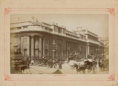 Algemeen zicht op de Bank of England door English Photographer