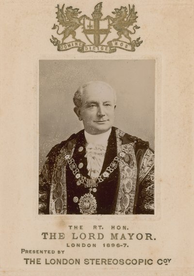 George Faudel-Phillips, de Zeer Eerwaarde Lord Mayor van Londen door English Photographer