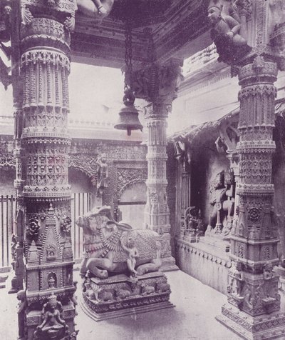 Gosain Tempel, Benares door English Photographer