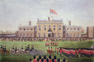 Grote parade van de Edele Artillerie Compagnie, gegraveerd door H. Billingsley naar een foto van Coleman, 1865 door English Photographer