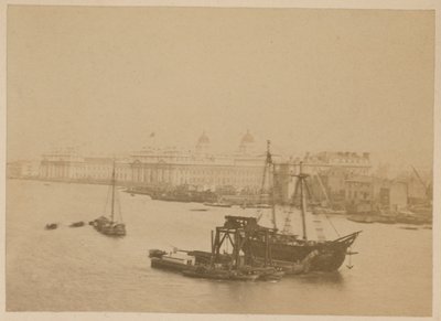 Greenwich Hospital, vanaf de rivier de Theems door English Photographer