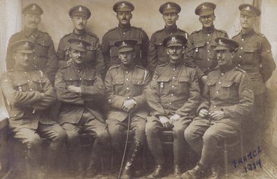 Groep Engelse soldaten, WO1, Frankrijk 1917 door English Photographer