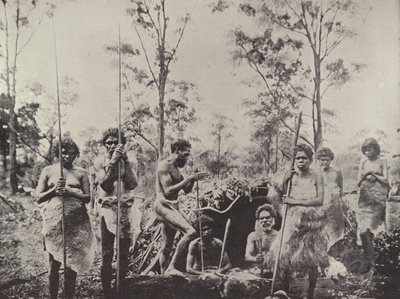Groep van Queensland Aboriginals door English Photographer