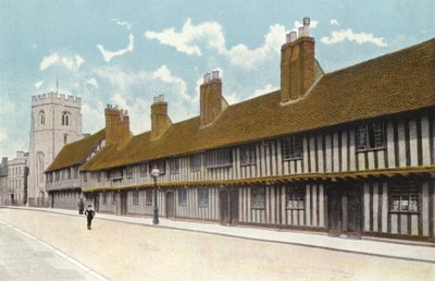 Guild Chapel, Grammar School, en Alms Houses, Stratford-on-Avon door English Photographer
