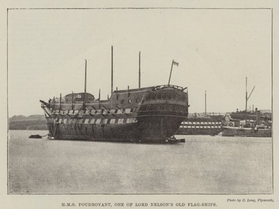 HMS Foudroyant, Een van de Oude Vlaggenschepen van Lord Nelson door English Photographer