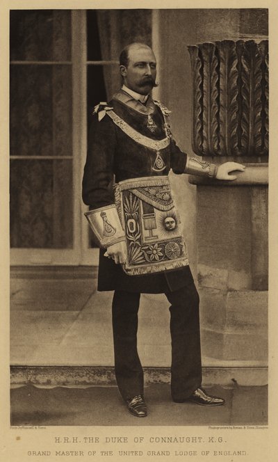 HRH de Hertog van Connaught, KG, Grootmeester van de Verenigde Grootloge van Engeland door English Photographer