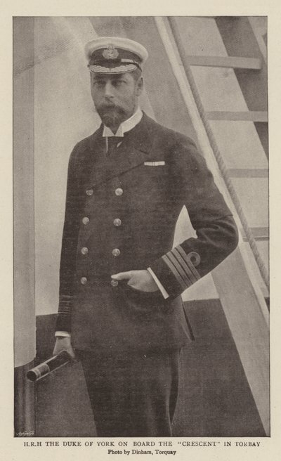 HRH de Hertog van York aan Boord van de Crescent in Torbay door English Photographer