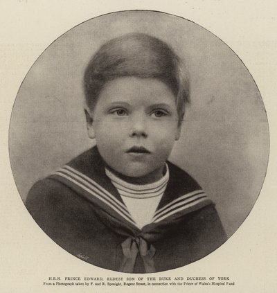 H R H Prins Edward, oudste zoon van de hertog en hertogin van York door English Photographer