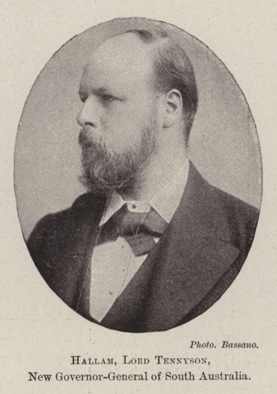 Hallam, Lord Tennyson, nieuwe gouverneur-generaal van Zuid-Australië door English Photographer