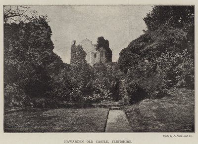 Oud kasteel Hawarden, Flintshire door English Photographer