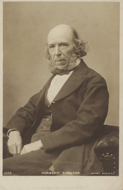 Herbert Spencer (1820-1903), Engelse filosoof, politiek theoreticus, bioloog en socioloog door English Photographer