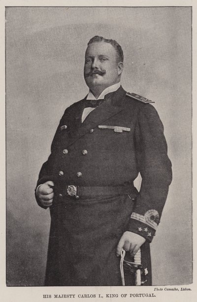 Zijne Majesteit Carlos I, Koning van Portugal door English Photographer