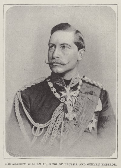 Zijne Majesteit Willem II, koning van Pruisen en Duitse keizer door English Photographer