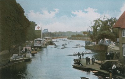 Isis, vanaf Folly Bridge in Eights Week door English Photographer